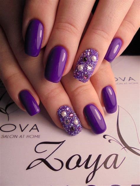 45 Purple Nail Art Designs | Art and Design | Purple nail art designs, Purple nails, Purple nail ...