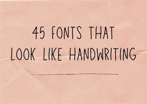 45 Fonts That Look Like Handwriting Free in Word, Canva, Google & More