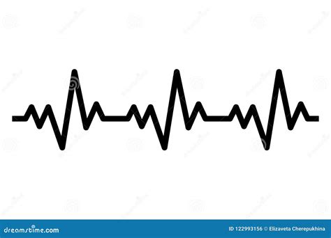 Linea Icona Di Battito Cardiaco Rhytm Del Cuore ECG Cardiogram Illustrazione Vettoriale ...