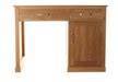 Baumhaus COR06B Mobel Oak Single Pedestal Computer Desk — Insta Living