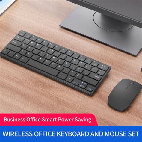 Kimsnot Wireless Keyboard Mouse Combo Set Ergonomic 64 Keys 2.4GHz - KM ...