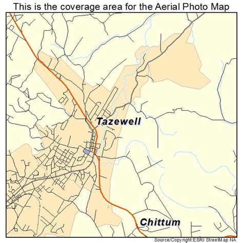 Aerial Photography Map of Tazewell, TN Tennessee