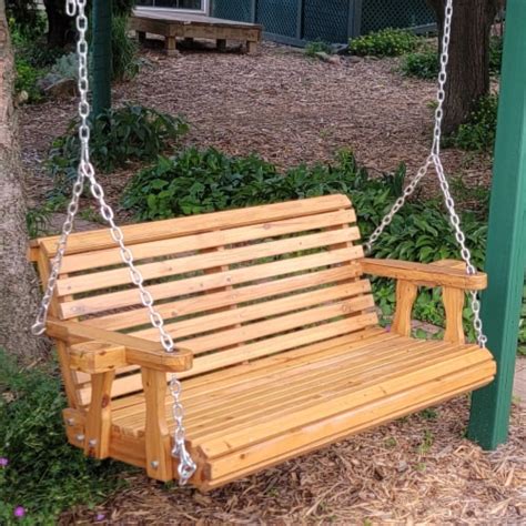 Sunnydaze 2-Person Wooden Porch Swing with Armrests/Chains ...