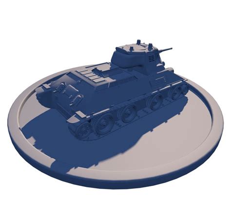 3ds low-poly battle tank a-20