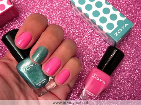 Pink & Green un'accent manicure di fine estate | Trendy Nail