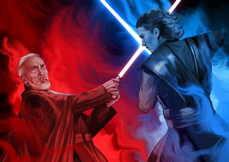 Count Dooku vs Anakin by Uzuri Art : r/ImaginaryJedi