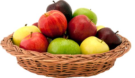 Apple Basket, Organic, Fresh Fruit, Seasonal, Decor PNG