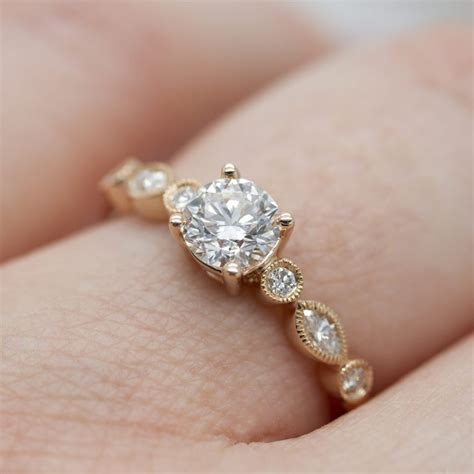 Simple Gold Engagement Rings On Finger