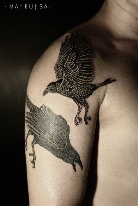 Birds tattoo | Tattoos, Crow tattoo, Inspirational tattoos