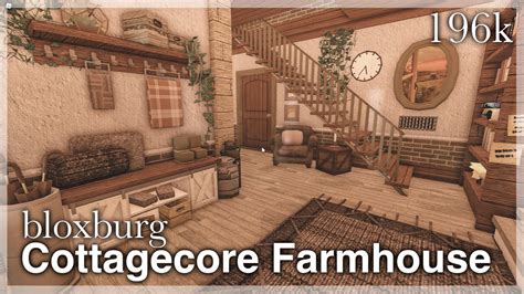 Bloxburg - Cottagecore Farmhouse Speedbuild (interior + full tour) - YouTube