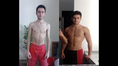 Ectomorph 1 Year Body Transformation Skinny to Muscular - YouTube