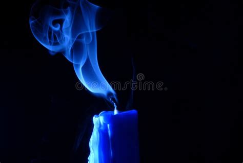 Blue Candle stock photo. Image of burned, alone, drip - 8780652