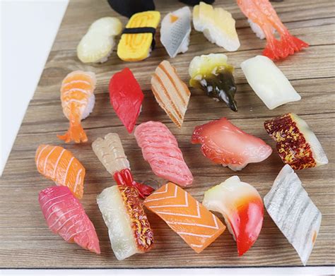 Skyseen 20PCS Artificial Sushi Sashimi Fake Model Outlet sale feature Realistic Food