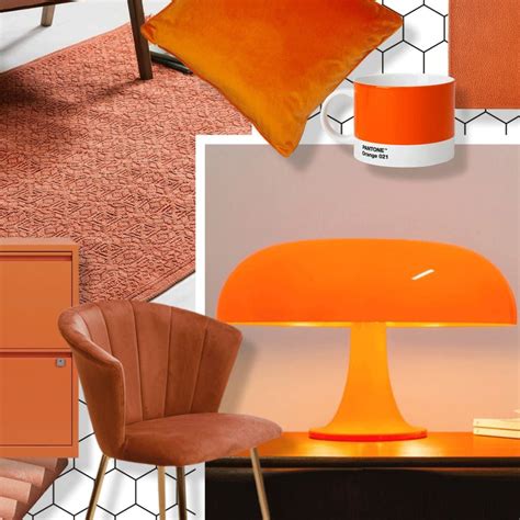 Orange Office, Orange Desks, Orange Accessories, Home Accessories, Corner Office, Home Office ...