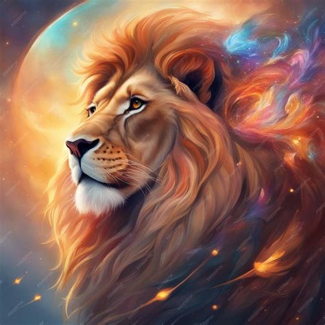 Premium AI Image | Beautiful Magical Lion wallpaper