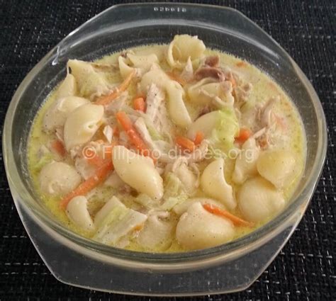 Filipino Chicken Macaroni Soup Recipe