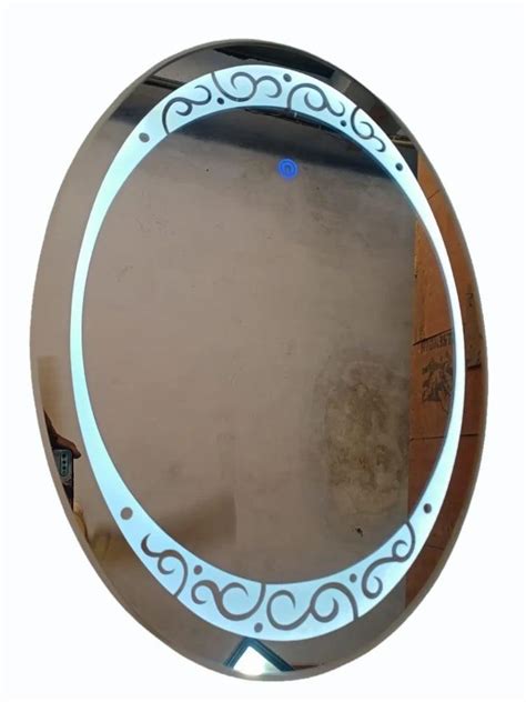 Warm White (Light Color) Glass Oval LED Wall Mirror, 15 W, Size: 12x19 ...