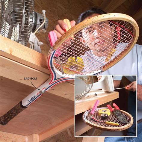 Here’s a slick use for that old wooden tennis racquet that’s gathering ...