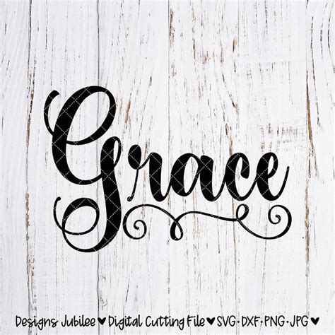 Grace Svg Cut File Grace Shirt Design Svg Religious Svg | Etsy