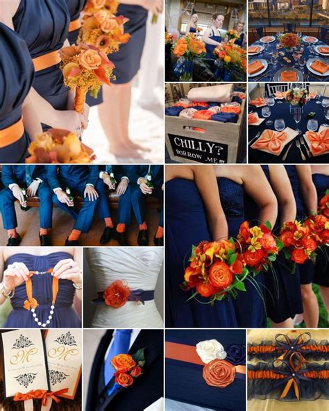 Navy and Burnt Orange Weddings | Orange wedding themes, Orange wedding colors, Burnt orange weddings