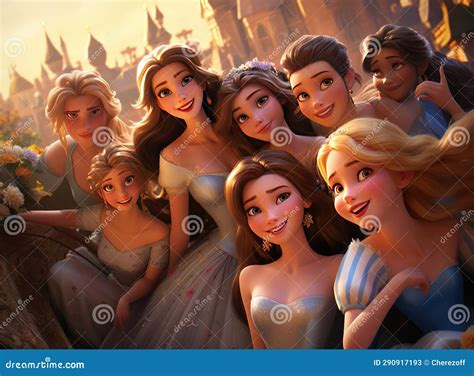 A Group of Princesses Smiling Stock Image - Image of education, girl ...