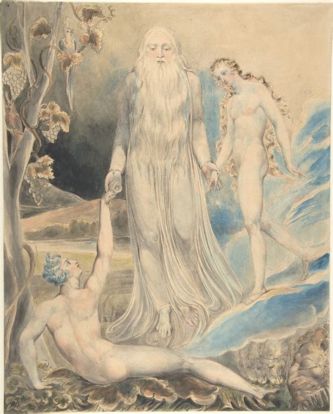 William Blake | Angel of the Divine Presence Bringing Eve to Adam (The ...