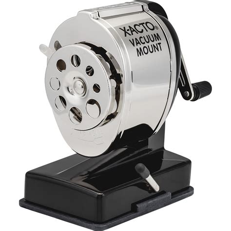 X-Acto Vacuum Mount Manual Pencil Sharpener - 8 Hole(s) - Metal - Black, Metal - Madill - The ...