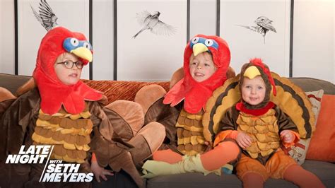 Seth and His Family Share Their Annual Meyers Kids Turkey Clip - YouTube