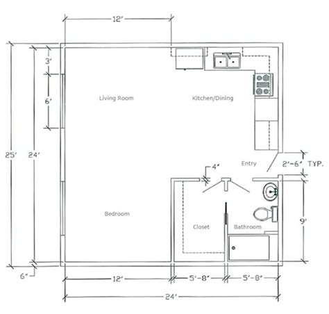 24x24 House Plans with Loft | plougonver.com