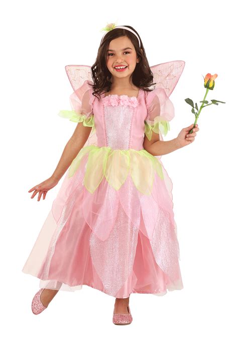Deluxe Rose Fairy Girl's Costume | Fairy Tale Costumes