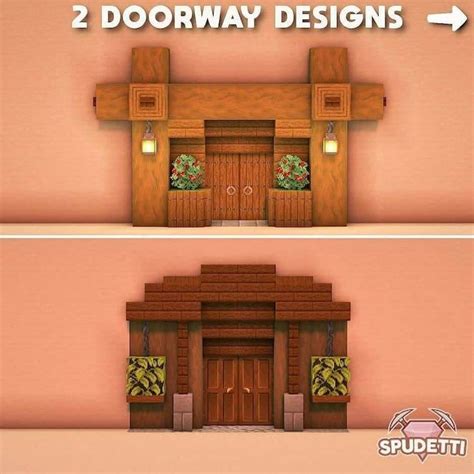 32 Things to Build in Minecraft When You're Bored - Two Front Door Designs