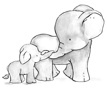 Mom And Baby Elephant Drawing at GetDrawings | Free download