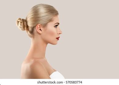 Beautiful Woman Face Close Profile Studio Stock Photo 570583774 | Shutterstock