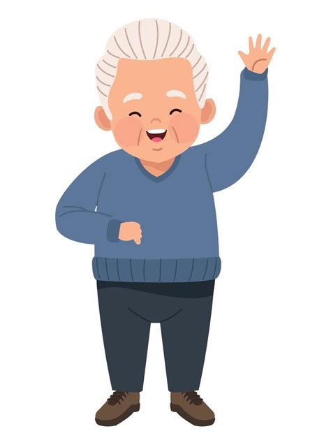 happy old man 10528862 Vector Art at Vecteezy