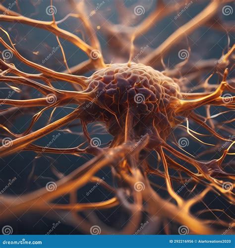 A Microscopic View of Neurons Firing in the Human Brain, Illustrating Neural Activity1 Stock ...