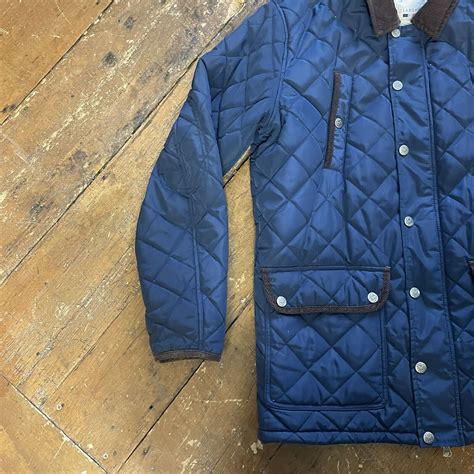 Crew Clothing Co. - Quilted Jacket - Navy Blue - Size Large | eBay