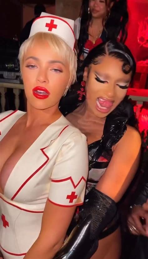 MEGAN THEE STALLION and ASHLEY MARTELLE at a Halloween Party in Los Angeles 10/30/2022 – HawtCelebs