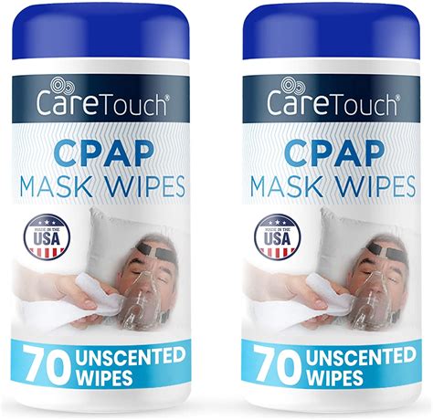 Care Touch CPAP Mask Cleaning Wipes - Unscented | 2 Packs of 70 ...