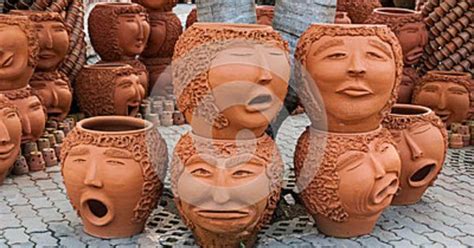 Ceramic Pots With Faces