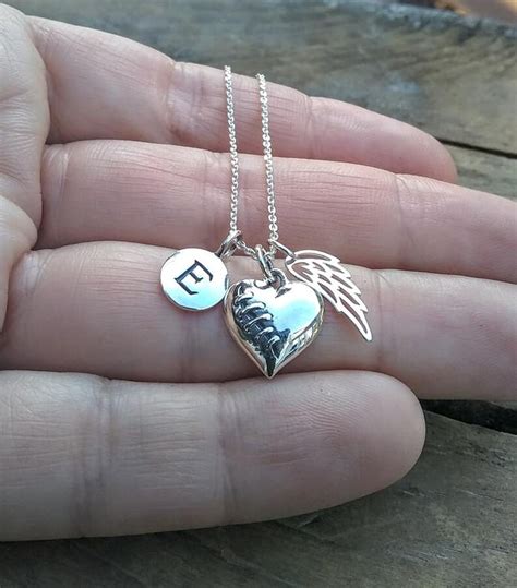 Mended Broken Heart Necklace Sterling Silver Angel Wing | Etsy