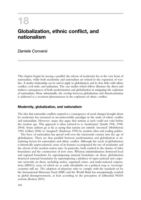 (PDF) Globalization, ethnic conflict, and nationalism