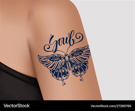 Butterfly Tattoo On Shoulder For Girls