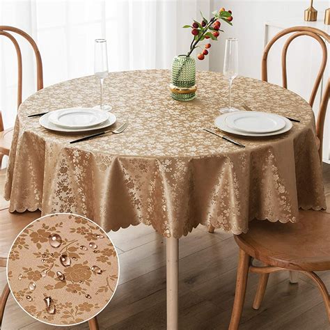 Round Dining Table Cloth : Geometric Round Tablecloth, Abstract Pattern Of Dotted Rectangles ...