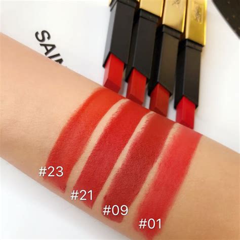 YSL Rouge Pur Couture The Slim Matte Lipstick SWATCHES, 49% OFF