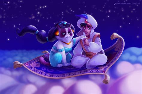 Download Aladdin Grumpy Cat Funny Movie Wallpaper by Eric Proctor
