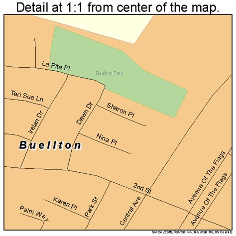 Buellton California Street Map 0608758