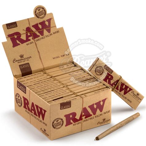 Natural Connoisseur King Size Raw Rolling Papers with Rolling Tips
