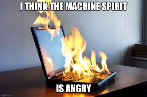 Burning laptop - Imgflip