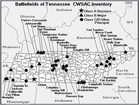 significant civil war battles fought in tennessee Tennessee State Map, Rogersville Tennessee ...