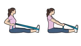 seated band row | Resistance band, Resistance band exercises, Band workout